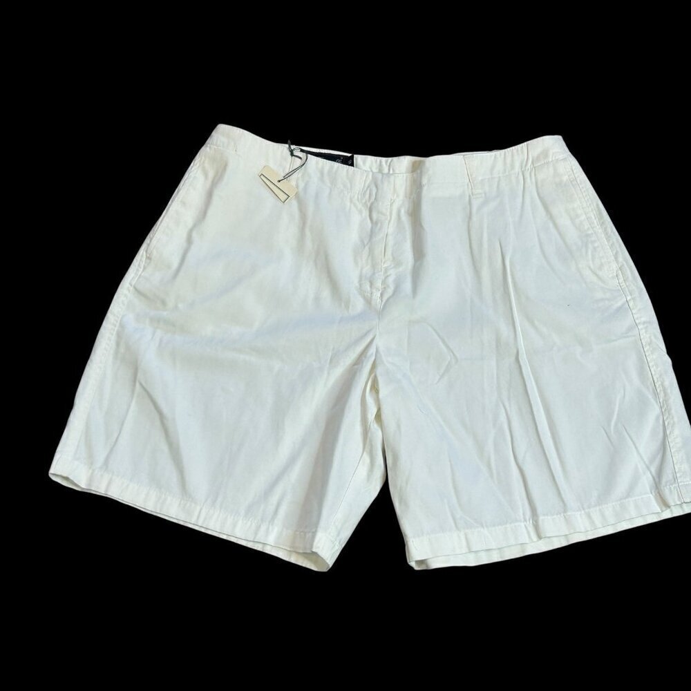 Faconnable Women’s Vintage 90s Italian White Pleated Bermuda Shorts Size 10